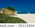 Cancun beach and hills 39112804