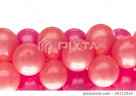 Pink balloon for party decoration isolated Pink balloon for party decoration isolated 39112914