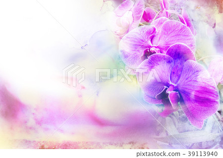 Flower watercolor illustration. 39113940