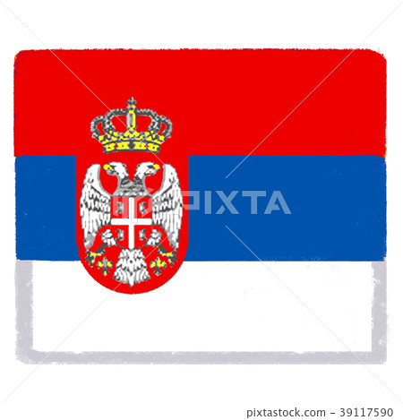 National flag hand drawn serbia 39117590