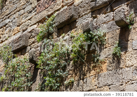 Volterra house wall, Tuscany, Italy 39118781