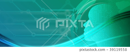 Artificial intelligence. Technology web background 39119558