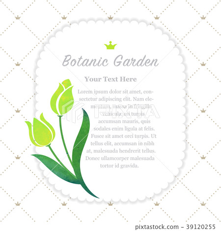 Colorful watercolor nature botanic garden memo 39120255