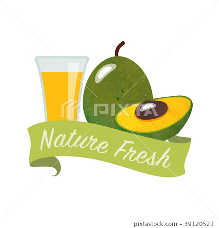 Colorful watercolor nature organic fresh fruit 39120521