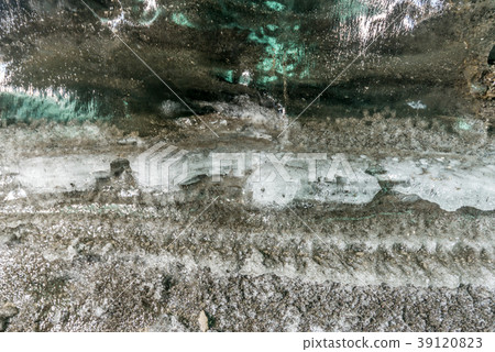 Ice cave, large hole beneath glacier, in Iceland Ice cave, large hole beneath glacier, in Iceland 39120823