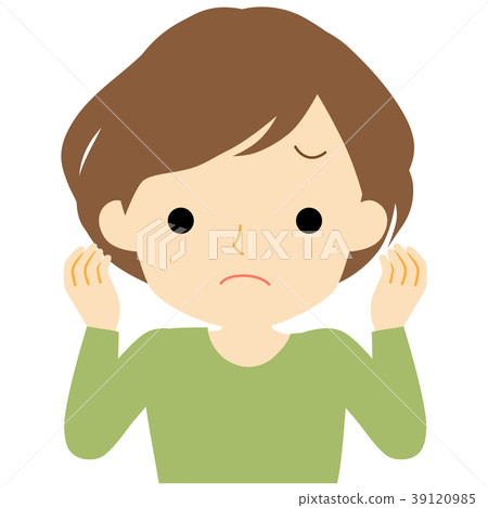 Woman suffering from spreading hair 39120985