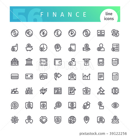 Finance Line Icons Set Finance Line Icons Set 39122256