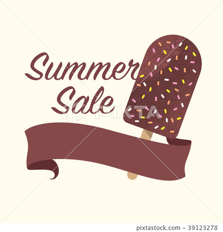 Colorful watercolor vector popsicle summer sale Colorful watercolor vector popsicle summer sale 39123278