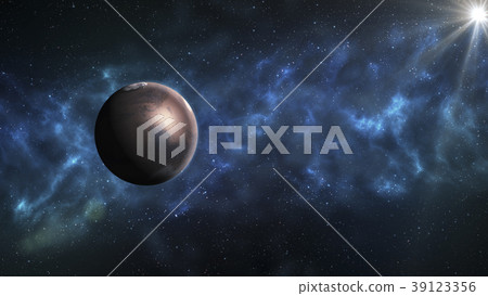 Mars planets in solar system.  39123356