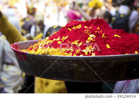 Holi celebration at Vrindavan 39124014