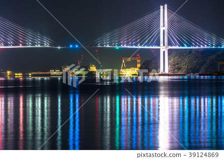 《長崎縣》女神大橋的夜景 39124869