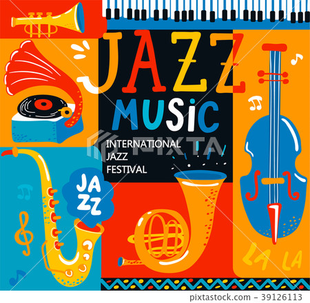 Poster for the jazz musical festival. 39126113