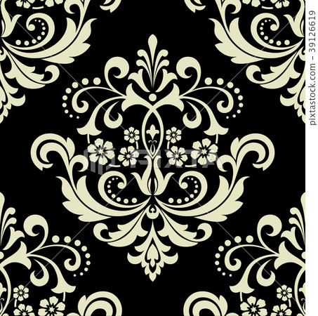 Floral pattern. Wallpaper baroque, damask.  39126619