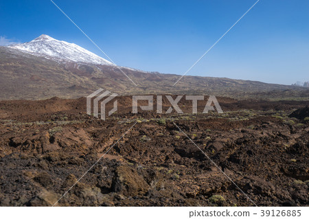 Texture of the volcanic lava 39126885