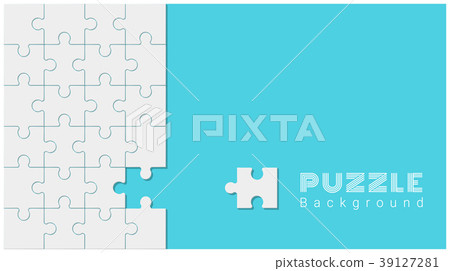Abstract background with incomplete jigsaw puzzle 39127281
