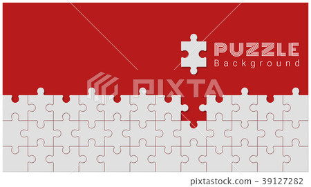 Abstract background with incomplete jigsaw puzzle 39127282