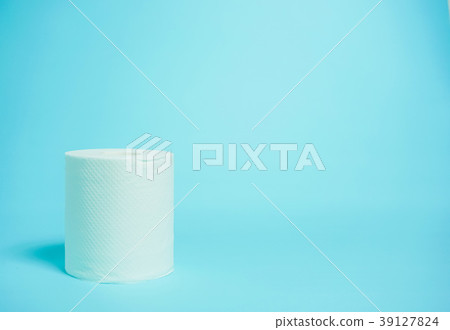 Daily necessities Toilet paper Simple material Light blue background Daily necessities Toilet paper Simple material Light blue background 39127824