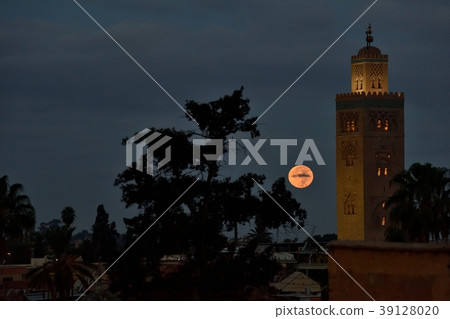 Night view of Morocco Marrakech Qutubia Night view of Morocco Marrakech Qutubia 39128020