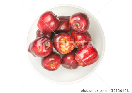 many red fresh apples in bowl 39130108