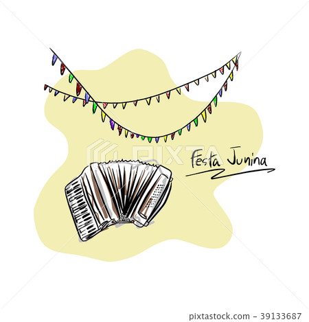 festa junina poster vector illustration sketch  39133687