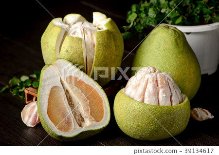 Grapefruit Mid-Autumn Festival Fruit pomelo... - Stock Photo