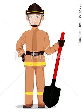Fireman cartoon character 39134772