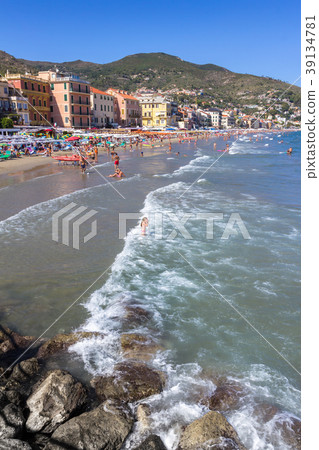 Beach at Alassio in Italy 39134781
