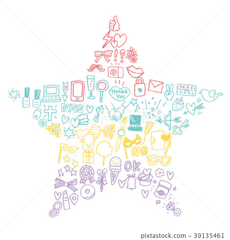 Hand drawn icons set 39135461