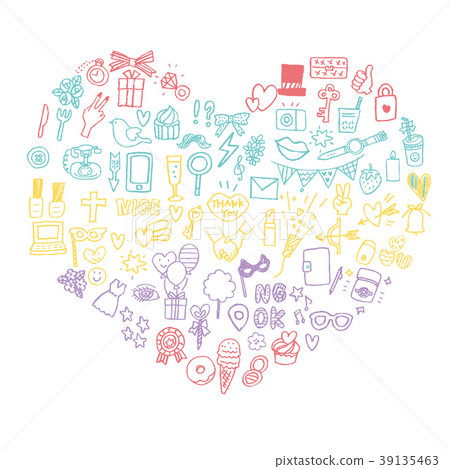 Hand drawn icons set 39135463