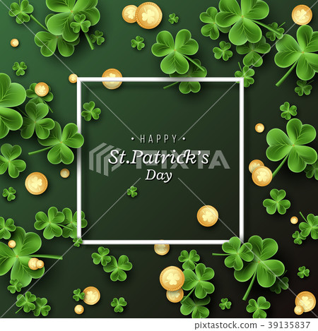 St. Patrick's Day card. 39135837