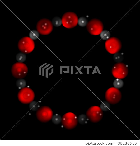 Contrast red black circles abstract background Contrast red black circles abstract background 39136519