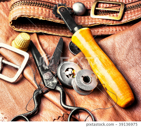 Tools of a tanner for working with leather Tools of a tanner for working with leather 39136975