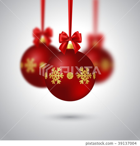 Realistic Christmas bauble. 39137004
