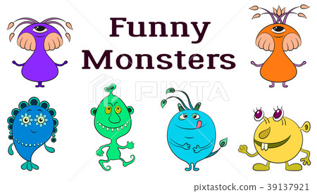 Cartoon Monsters Set 39137921