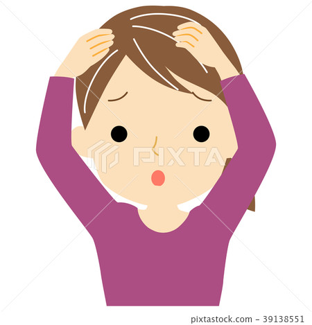 患有白髮的女性 患有白髮的女性 39138551