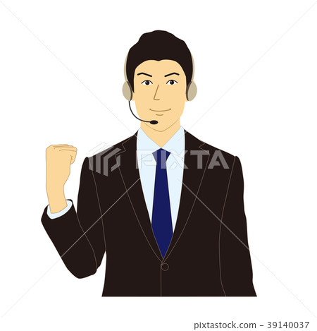 Male operator of guts pose Male operator of guts pose 39140037