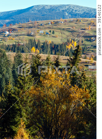 Autumn Carpathian village, Ukraine. Autumn Carpathian village, Ukraine. 39140122