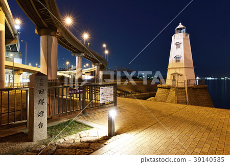  Former Cape lighthouse night view (Osaka Prefecture Sakai City) 39140585