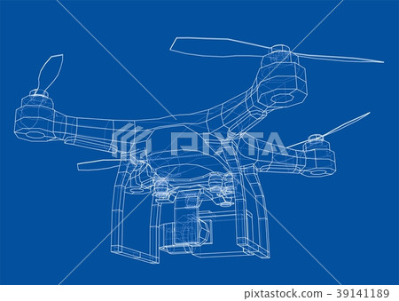 Qadrocopter or drone. Vector Qadrocopter or drone. Vector 39141189