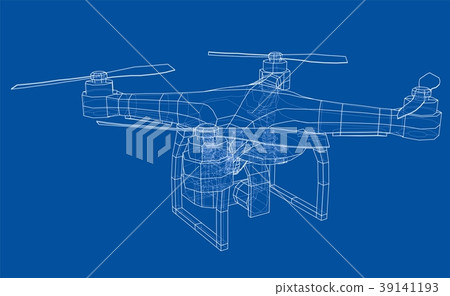 Qadrocopter or drone. Vector Qadrocopter or drone. Vector 39141193