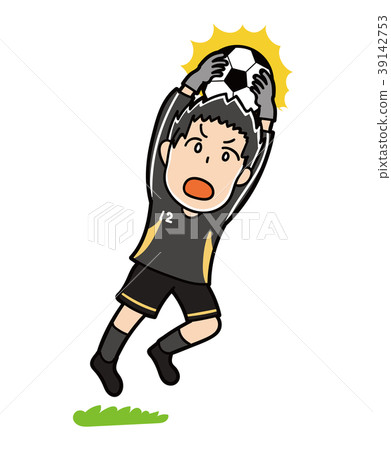 Goalkeeper illustration material 39142753