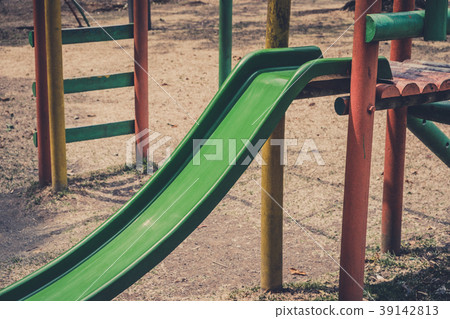 slide on playground old outdoor playground detail slide on playground old outdoor playground detail 39142813