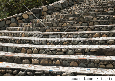 tiled outdoor stairs made with pebble stones tiled outdoor stairs made with pebble stones 39142814