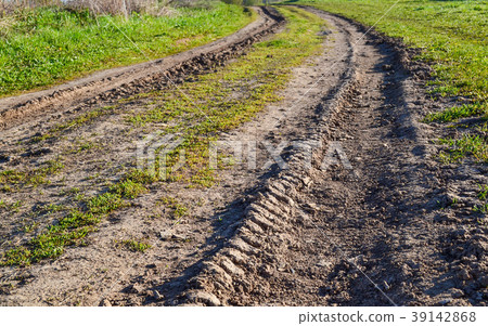dirt road leading to the church. Russia 39142868