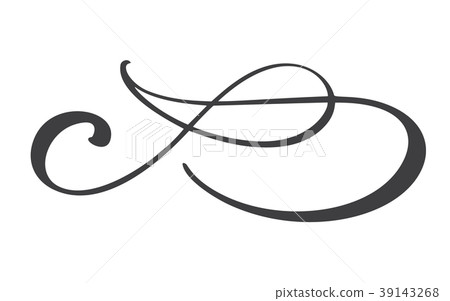 hand drawn flourish separator Calligraphy elements 39143268