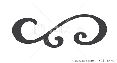 Vintage hand drawn flourish separator Calligraphy 39143270