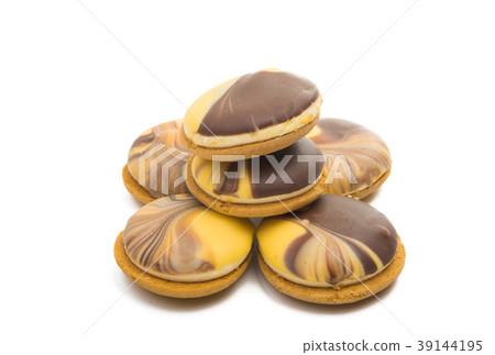 biscuits with lemon souffle isolated biscuits with lemon souffle isolated 39144195