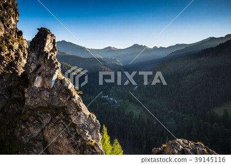 View of Tatra Mountains from hiking trail. Poland 39145116