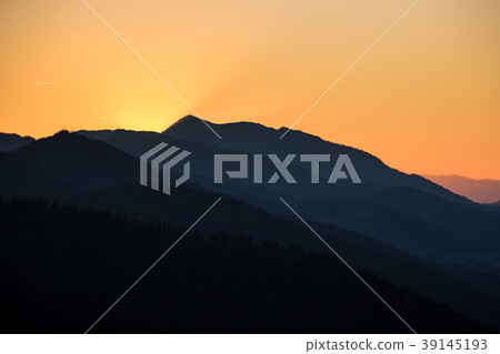 Sunset over Tatra Mountains,Zakopane,Poland 39145193