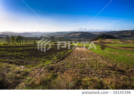 Tatra mountains in rural scene, Poland 39145396